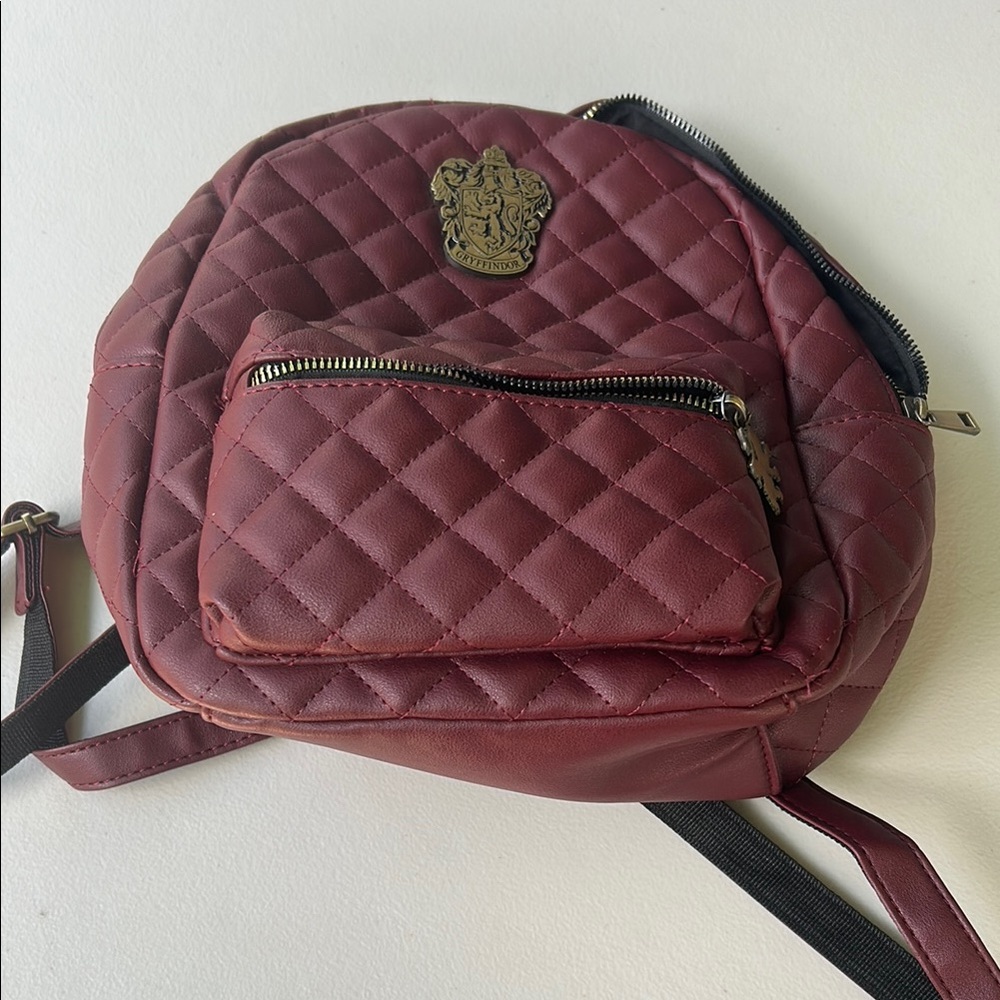 Quilted Burgundy Backpack